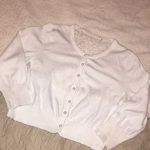 Karl Lagerfeld white cardigan